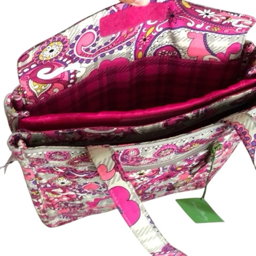 NWT VERA BRADLEY LAPTOP TRAVEL TOTE “PAISLEY MEETS PLAID” PATTERN